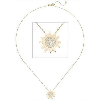 Goldene Kette mit Sonnenanhänger, JOBO, 333, 44 cm