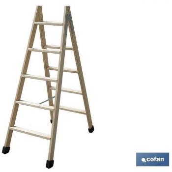 Escalera Doble de Madera 5 + 5