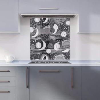 Designer Grey Celestial Splashback – 700 × 750 mm