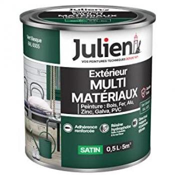 Peinture aquatique multi‑surfaces Julien – Vert Basque (RAL 6005) 0,5 L