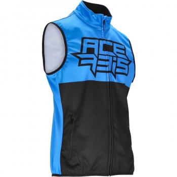 Acerbis Gilet Off Road Softshell Lineare Nero Blu S – Imbottito e Protettivo