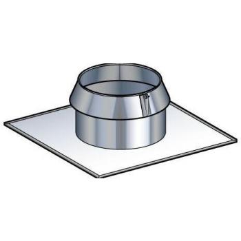 Solin de toiture plat SIO 180-230 Poujoulat Noir mat RAL 9019