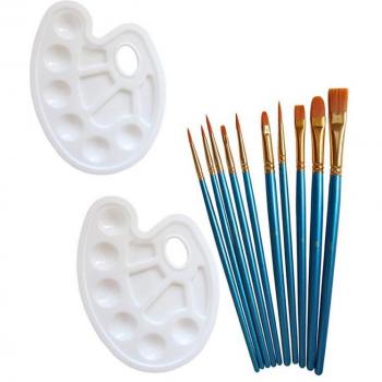 Pinceles para Acuarela con Paletas 10 en 1