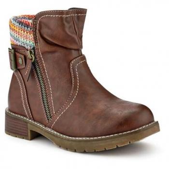 BreezyStep Wide Knitted Boot – Brown (Size 4)