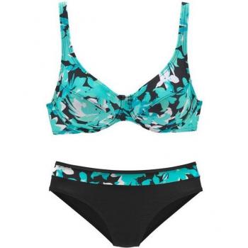 Bikini Petite Fleur – Turchese, Nero e Bianco