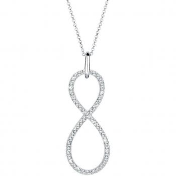 Elli Premium „Infinity“ Kristallen – Endloses 925‑Silber-Design für Damen