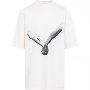 Rick Owens Beige Men’s T-Shirt – Size Small – Short Sleeve