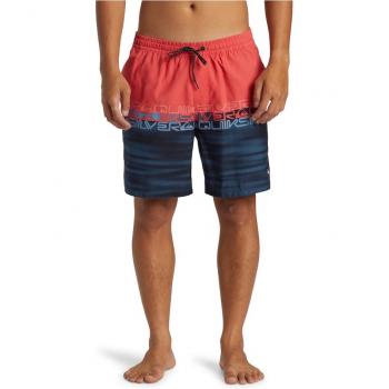Costume da bagno Quiksilver Everyday Wordblock Volley rosso e nero 17'