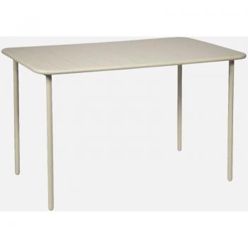 4‑Seat Beige Steel Garden Table – Amelia 120cm Model