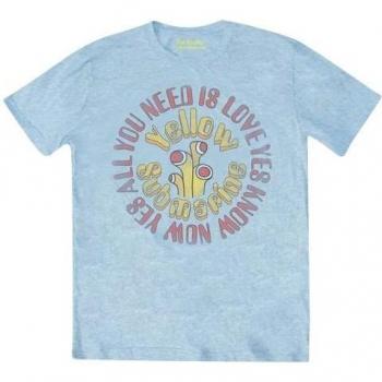 Retro Beatles Yellow Submarine Classic Tee – All You Need Is Love (Light Blue, XL)