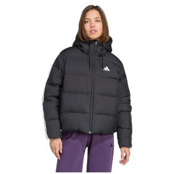 Essentials Adidas Chaqueta con Capucha Negro Puro Blanco Mujer