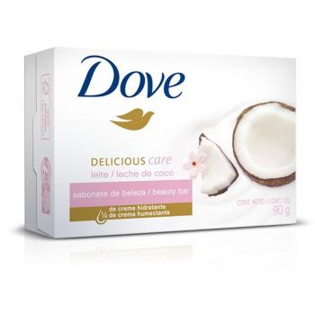Dove Jabón Nutrición Indulgente Leche de Coco/Jazmín 90g