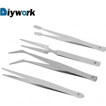 4Pcs/Set Stainless Steel Tweezer DIY Craft Modelling Soldering Tool Kit