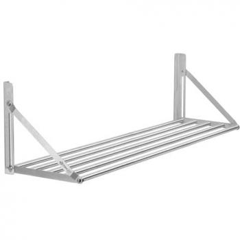 Mahlzeit Flexibles Klappwandregal aus Edelstahl – 120 × 30 cm