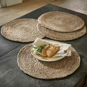 Lot de 4 sets de table marron Dooling