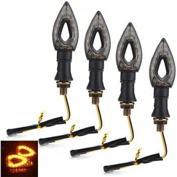 Luces LED intermitentes para moto, 1 ud, colores amarillo y rojo