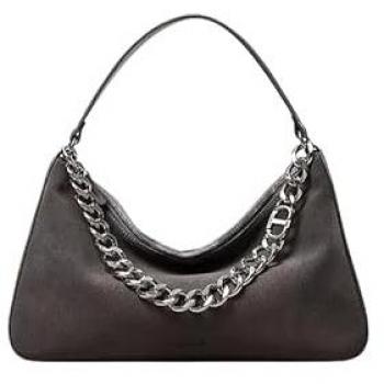 Liliane Twinset Media Borsa in Suede Grigio Nickel