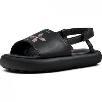CAMPER Twins Smooth Leather Sandals Black Size 31 Female