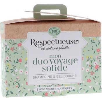 Pack de Vacaciones Respectueuse: Champú y Gel de Ducha 35 g Sólidos