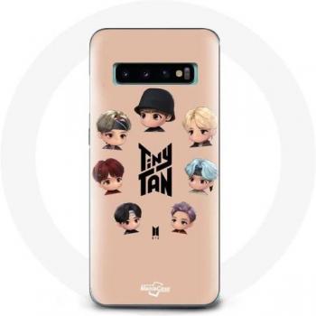 Samsung Galaxy S10 Hoesje met BTS TinyTAN Animatie en RM, Jin, Suga, J-Hope, Jimin, V en Jungkook