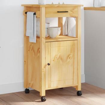 VidaXL Kitchen Trolley MONZA 18.9x15.7x35.4 Solid Wood Pine