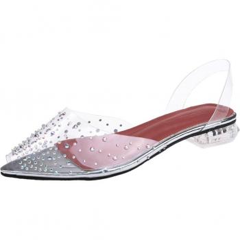 Sandillas Transparentes para Mujeres con Dedo