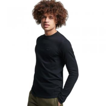 Superdry Maglietta a Manica Lunga in Cotone Biologico Vintage Logo Nera XL