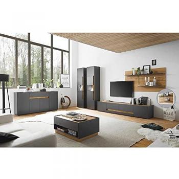 Lomadox Wohnzimmer Set CRISP-61 mit LED-Beleuchtung