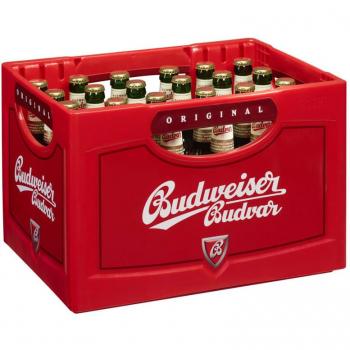 Budweiser Budvar Premium 24‑Flaschen‑Karton