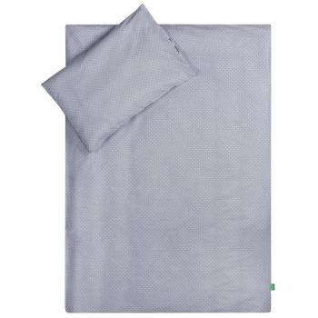 LULANDO Baumwollbettwäsche „Dots Grey“ für Kinderbetten