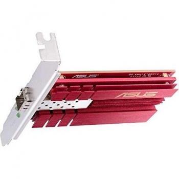 Asus xg-c100f pc express 10-gigabit spf + pcie network adapter, tecnologia qos integrata