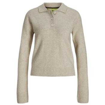Pull à Col Polo Crème-Blanc 36