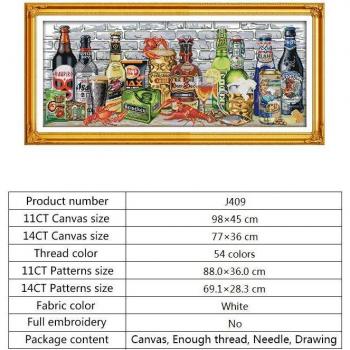 Wine Embroidery Patterns Kit