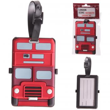 Novelty London Bus PVC Luggage Tag