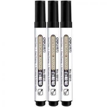 Pack Deli 6811 – Marqueurs à Effacer Facilement sur Tableau Blanc – 3 Couleurs
