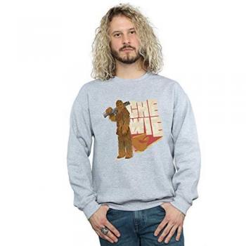 Star Wars Men's Solo Chewie Falcon Sweatshirt, Sport Grey, Large
