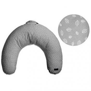 Vinter & Bloom : Coussin d’allaitement Feuille du Nord – Gris Serein