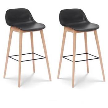 Bar Koscí 2 Taburetes Negros Scandinavia 66cm