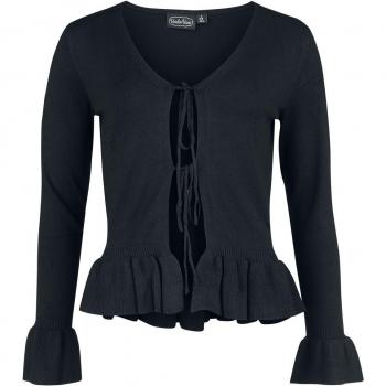 Couvre-poitrine Voodoo Vixen à broderie frontale – Noir, femmes – XS‑XXL