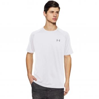 Top à manches courtes UA Tech 2.0 – Blanc (Homme)