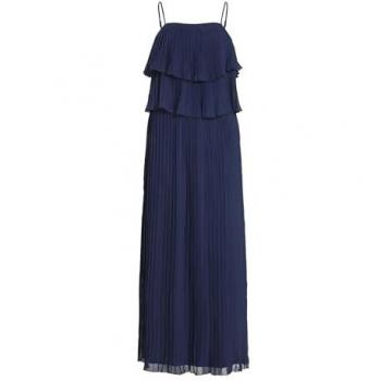 Robe maxi pleurée VILA – Bleu marine, taille EU 36 (UK 8)