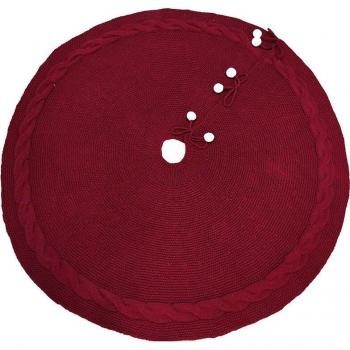 Tapis de Noël rouge doux pour arbre