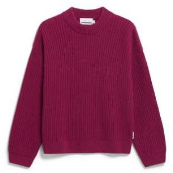 Armedangels Miyaar Solid Pullover Damen in Kirschsaft