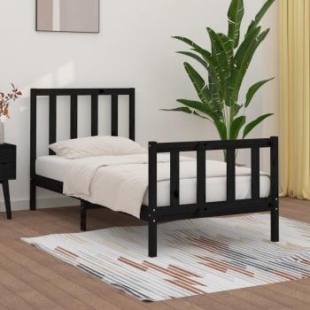 VidaXL Small Single Bed Frame Black 75x190 cm