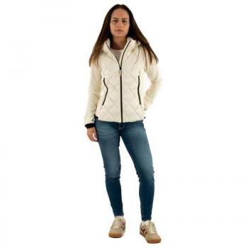 Women's Superdry Heritage Storm Off-White Puffer Jacket, XS