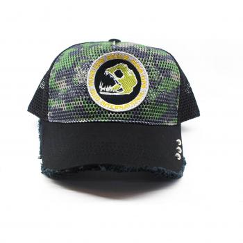 Gorra Talla Única Fang Ops Logo Malla Negro Camuflaje Naranja (3006)