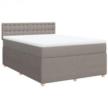 VidaXL Boxspringbett Taupe 140x200 cm inkl. Matratze