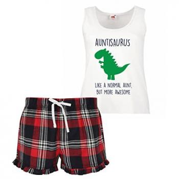 Women's Auntisaurus Jurassic Sleep Outfit – Red XL