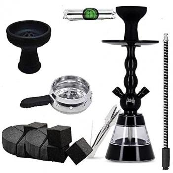Pack Chicha Alu 912 BK + Chauffe Charbon + Tuyau Marrakech + Foyer en Silicone Vortex + Charbon
