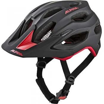 Alpina Carapax 2.0 Casco Unisex Adulto Negro-Rojo 52-57
